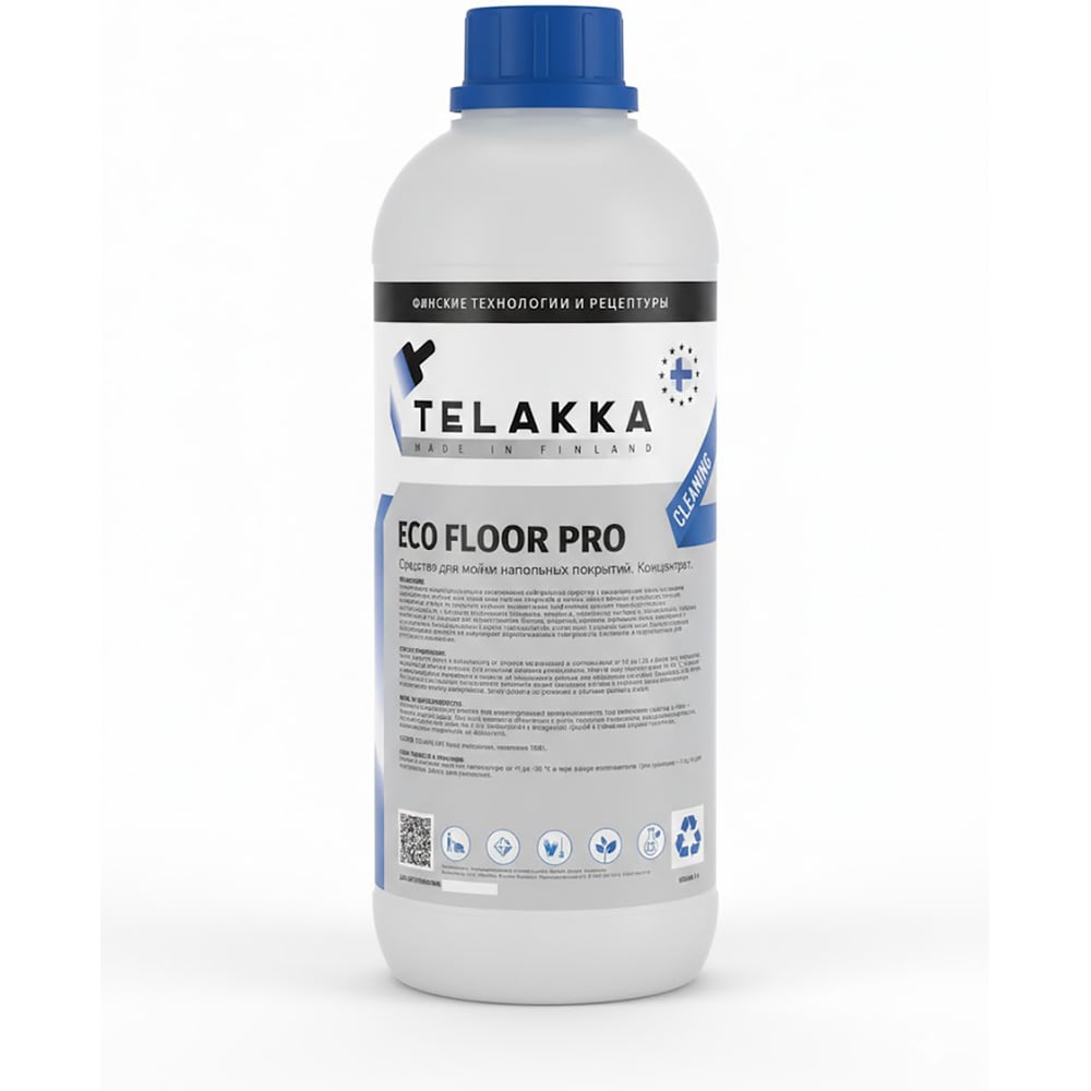 Изображение товара Средство для мойки напольных покрытий. ECO FLOOR PRO CLEANING 1л Telakka 7693730390188 Изображение товара Средство для мойки напольных покрытий. ECO FLOOR PRO CLEANING 1л Telakka 7693730390188