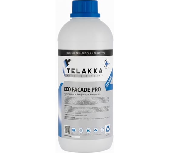 Изображение товара Средство для мойки фасадов. ECO FACADE PRO CLEANING 1л Telakka 7693730390157