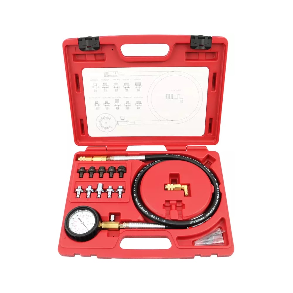 Изображение товара Категория: Наборы для измерения давления Licota ATP-2074A с адаптерами 1/8\" BS7N, 1/4\" и др.