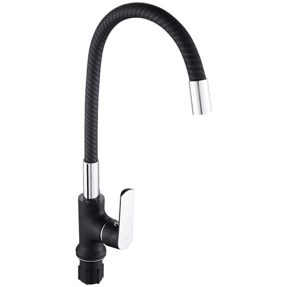 Изображение товара Смеситель кухонный BRIMIX с гибким изливом, черный 1072