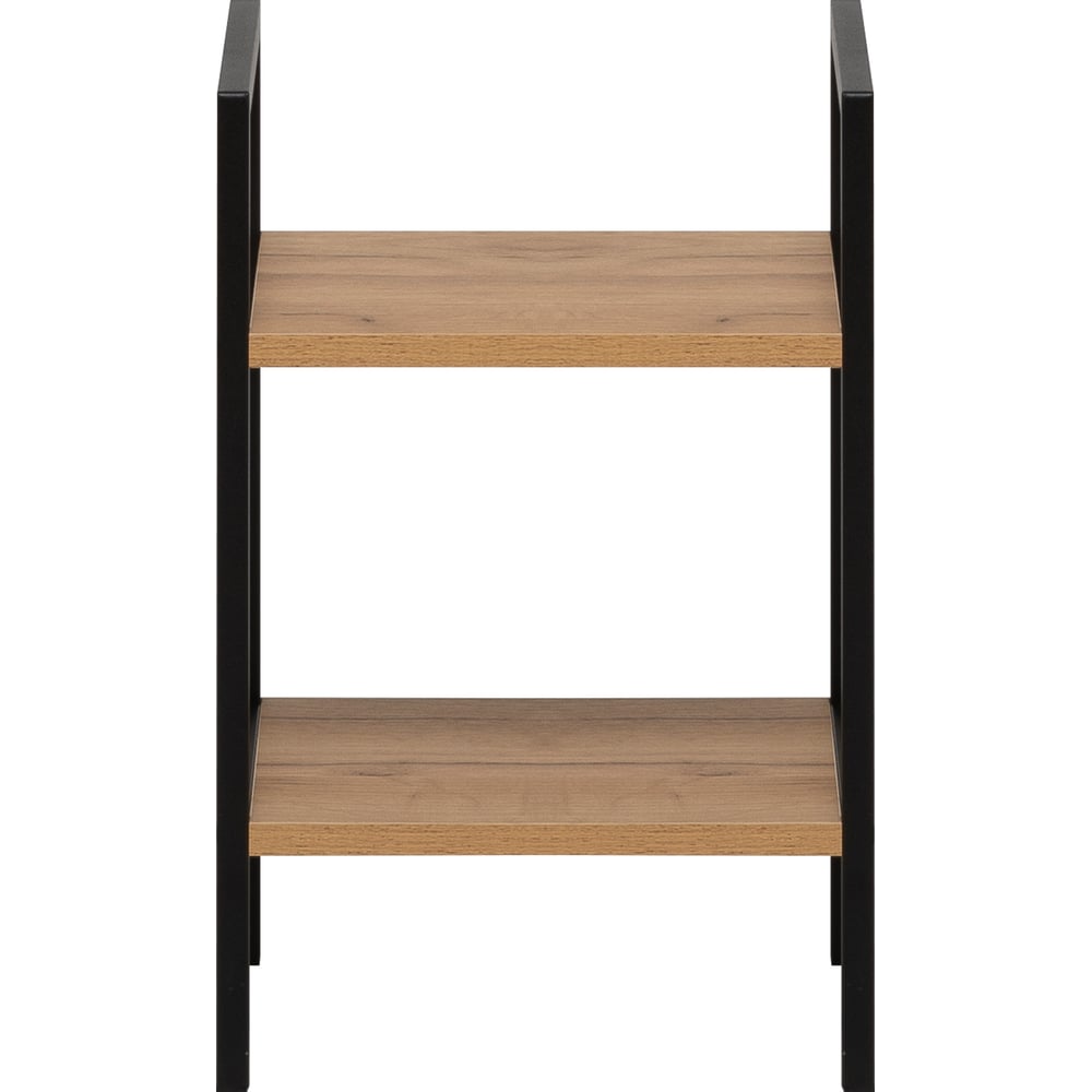 Изображение товара Стеллаж Leset Стилвуд 12 узкий, 2 полки, Черный/Дуб крафт золотой 3001-1244