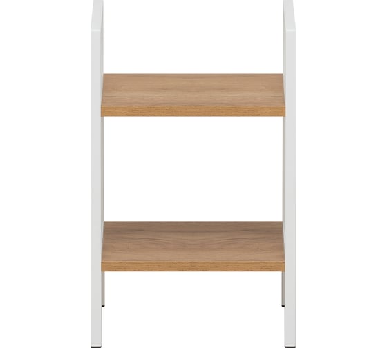 Изображение товара Стеллаж Leset Стилвуд 12 узкий, 2 полки, Белый/Дуб крафт золотой 3001-1246