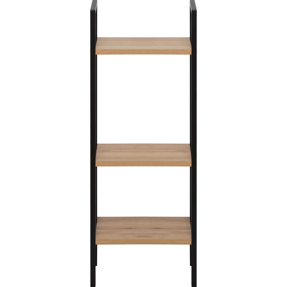 Изображение товара Стеллаж Leset Стилвуд 13 узкий, 3 полки, Черный/Дуб крафт золотой 3001-1248