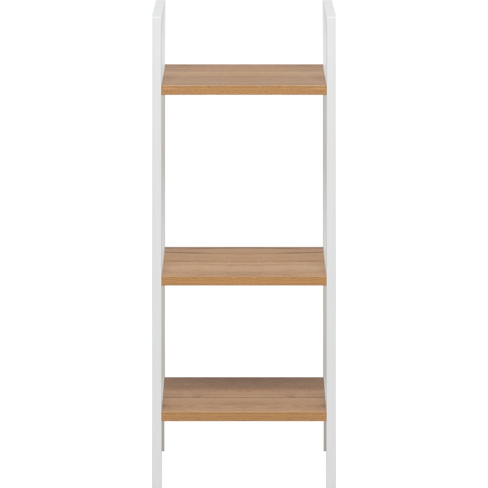 Изображение товара Стеллаж Leset Стилвуд 13 узкий, 3 полки, Белый/Дуб крафт золотой 3001-1250