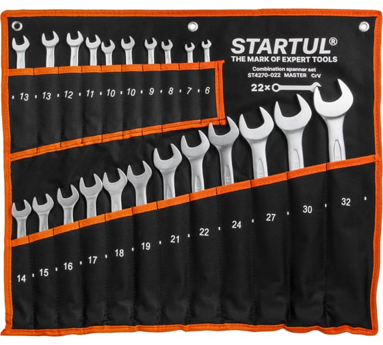 Изображение товара Набор ключей комбинированный STARTUL 6-32 мм 22 шт  MASTER (ST4270-022) ЦЗ-1790520784
