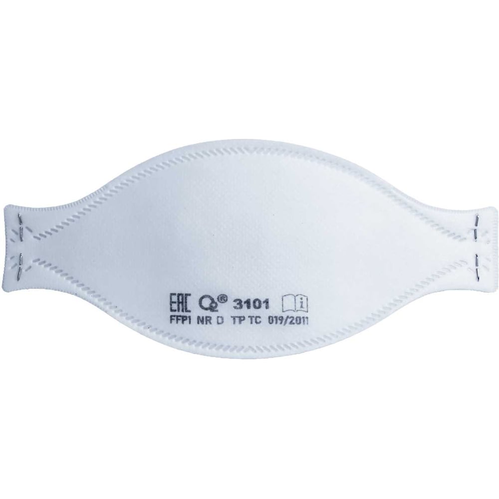 Изображение товара Респиратор трехпанельный О2 3101 FFP1 NRD без клапана выдоха, 10 шт. в упаковке 3101-10
