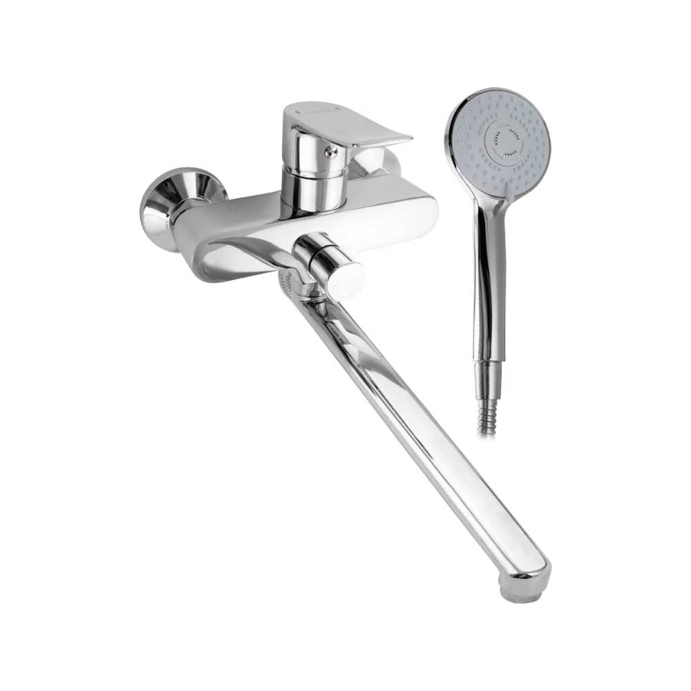 Изображение товара Смеситель для ванны САНАКС с длинным изливом КОНСУЛ, с дивертором на корпусе, литая ручка, цвет ХРОМ. 3170