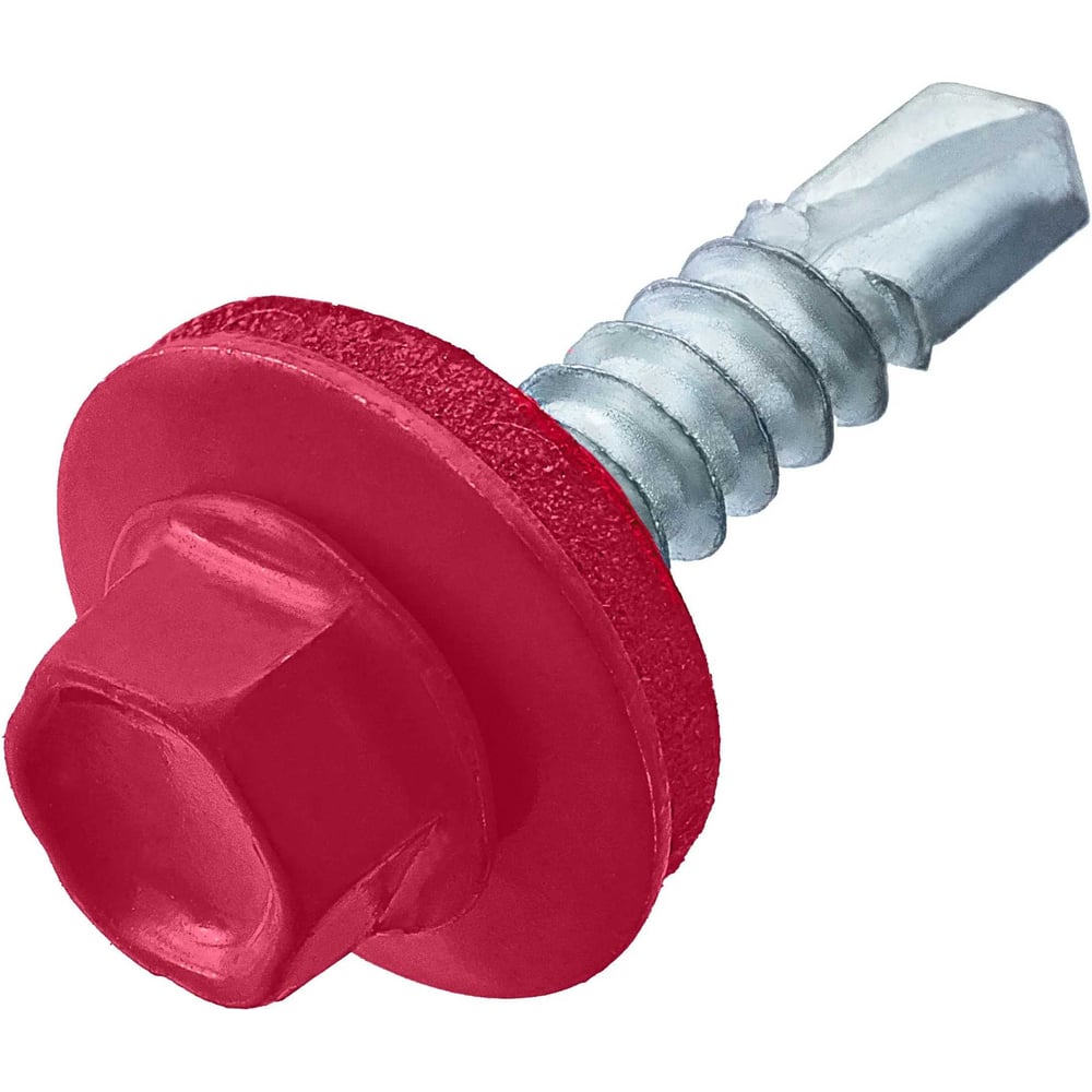 Изображение товара Саморез кровельный ARNO INDUSTRIES 4,8х38 1кг. для крепления кровельных материалов RAL3003 рубиново-красный цветное покрытие AB5304803833198