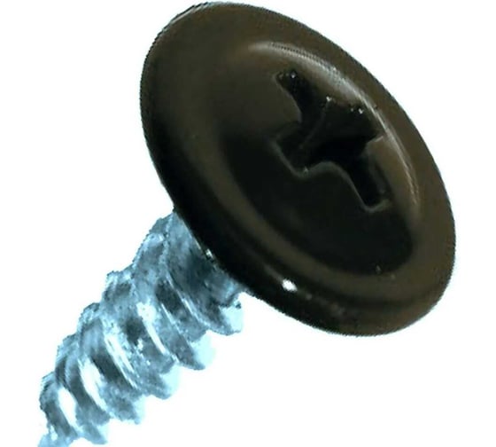 Изображение товара Саморез ARNO INDUSTRIES 4,2х25 1кг. с прессшайбой острый для крепления листовых материалов RAL8019 сталь серо-коричневый AB370420258GR07