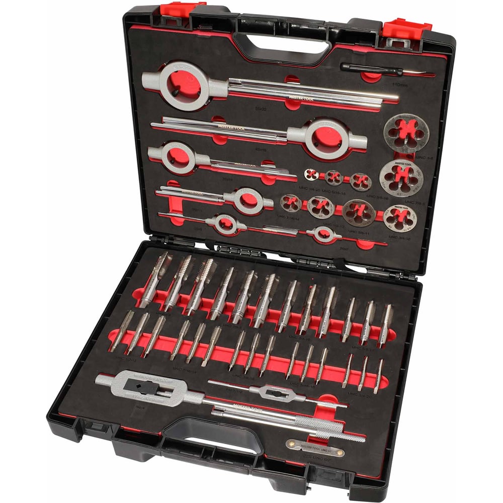 Изображение товара Набор метчиков и плашек MASTER-TOOL 46пр UNC 1/4 -1.0 HSS-G 1014901010005