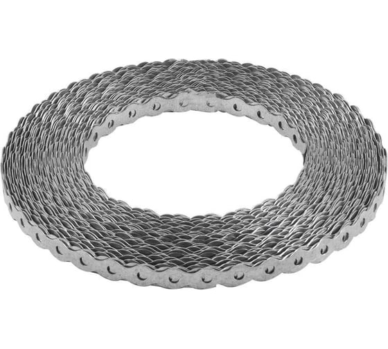 Изображение товара Перфорированная лента ARNO INDUSTRIES 12х0 150м. волна для монтажа и крепления, 5 мм оцинкованная сталь AJМ00012052В599