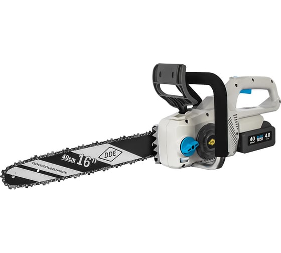 Изображение товара Пила аккумуляторная цепная DDE BlueTech CSB 400-16 (40 см, 3/8 56 1,1, 17 м/с, без ЗУ и АКБ) 912-389