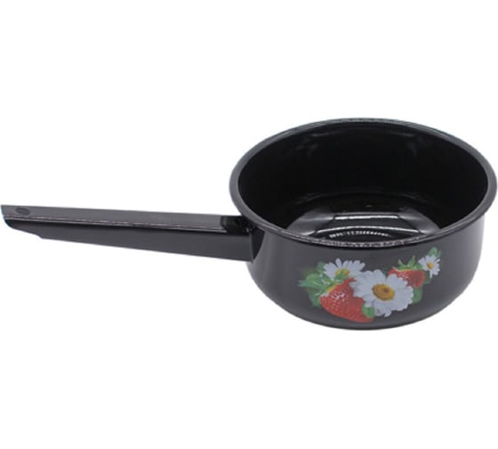 Изображение товара Ковш Сибирские товары эмаль 1.5 л Клубника садовая чёрный ТП5599