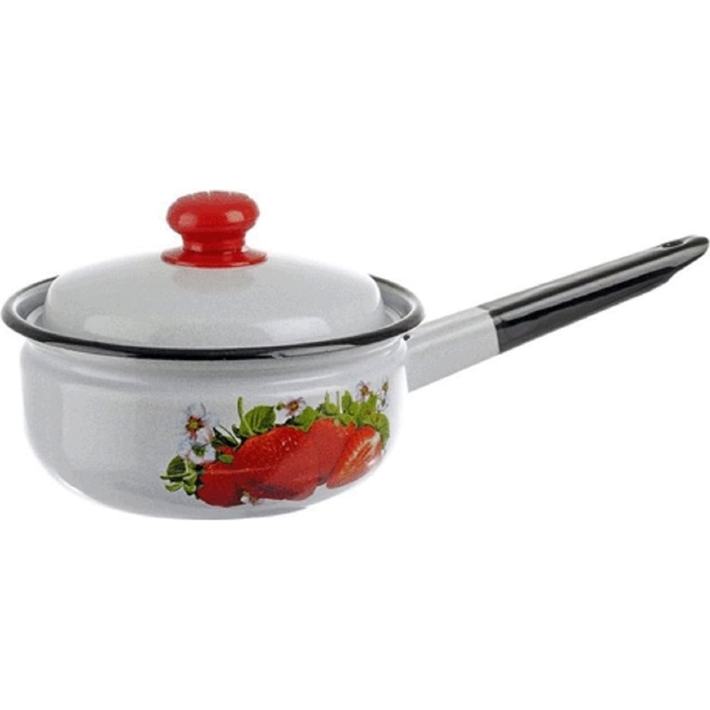 Изображение товара Ковш эмаль 1.5 л с крышкой ДП9868 для плит и духовок