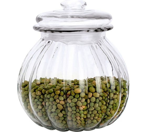 Изображение товара Стеклянная банка для сыпучих продуктов Mallony BOLLA с крышкой объем 0.75 л 003607