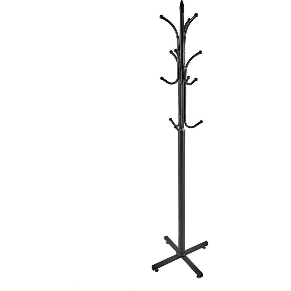 Изображение товара Вешалка напольная металлическая LAKO Черная 180 см 12 крючков LKD-VESH-2087-B