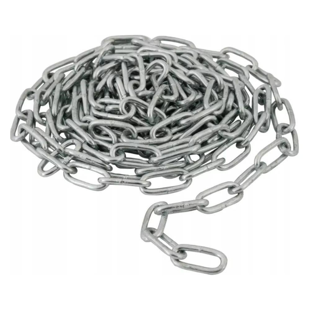 Изображение товара Цепь длиннозвенная ARNO INDUSTRIES 6 мм 1 шт. для подвеса и крепления грузов DIN 763. длина 20 м сталь оцинкованная AFN300600033A98