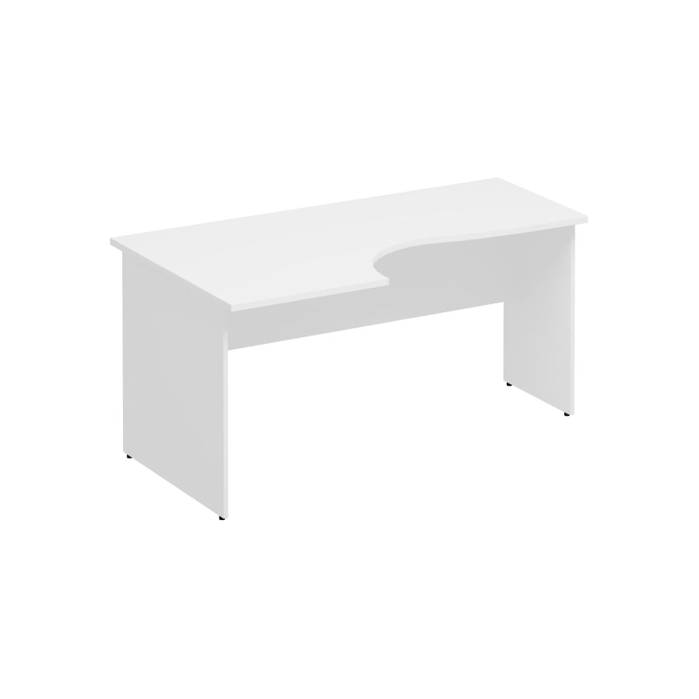 Изображение товара Стол эргономичный Юнитекс Комфорт левый, 160_90_75, белый премиум К.133_БП