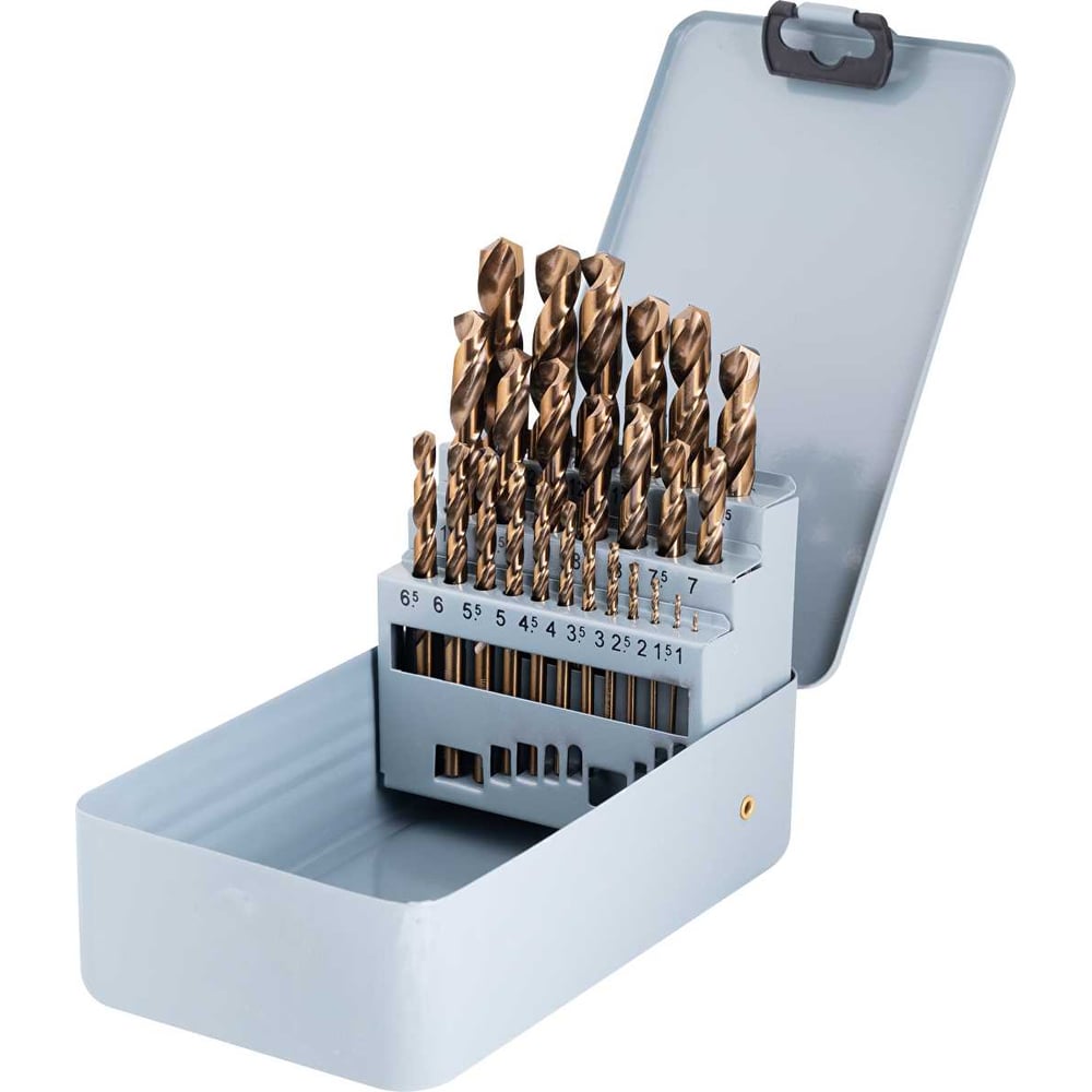 Изображение товара Набор спиральных сверл LENZ HSSE-Co5, 1-13 мм, 25 шт LZST-01003