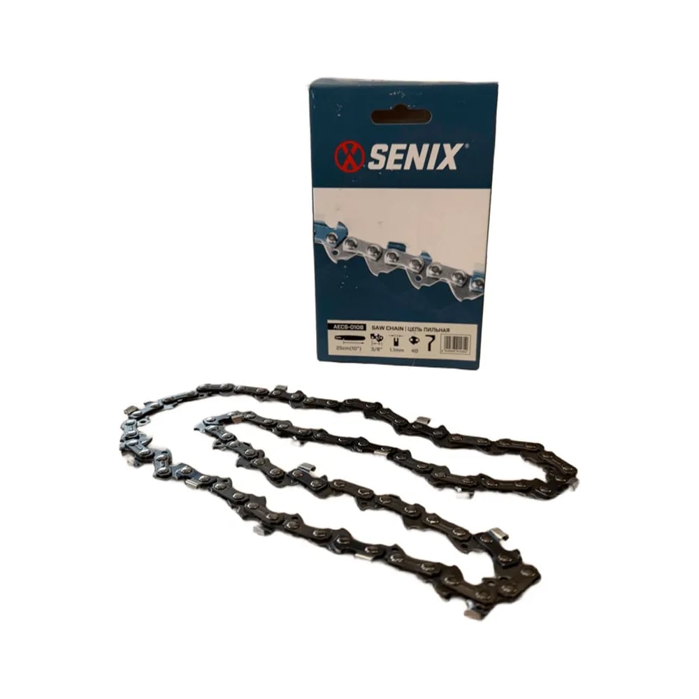 Цепь пильная SENIX 10” (25 см), шаг 3/8”, паз 1.1 мм, 40 звеньев AECS-0108