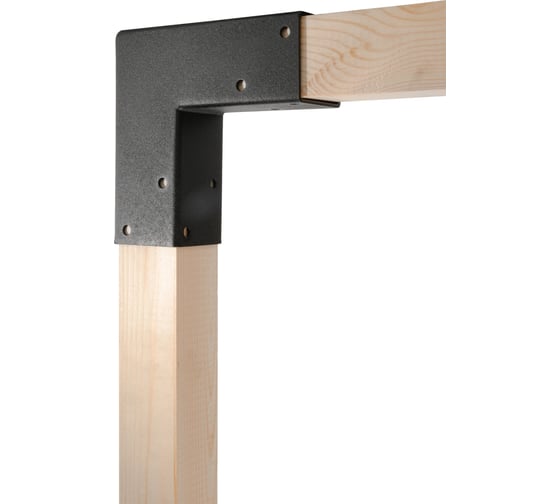 Изображение товара Соединительный коннектор Г-образный для бруса ООО СКП 50х50, сталь 2 мм, порошковая покраска, 1 шт СТ-031Ч