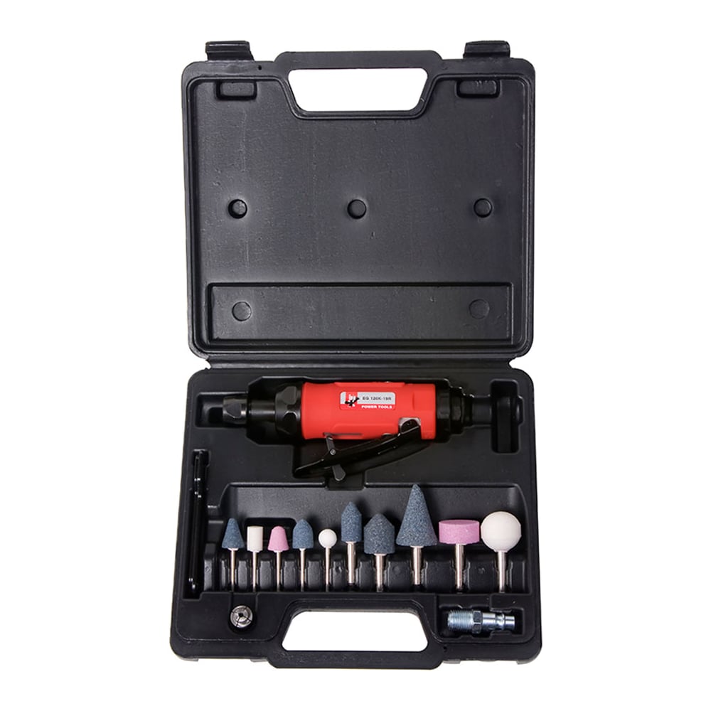 Изображение товара Машинка пневматическая EAGLE EG120K-19R зачистная в наборе с шарошками В0000000201284