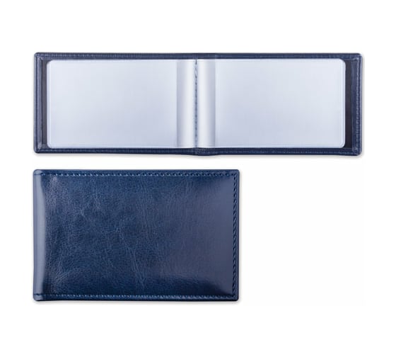 Изображение товара Однорядная визитница BRAUBERG Imperial на 20 визиток, под гладкую кожу, темно-синяя 232060