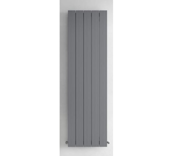 Изображение товара Вертикальный трубчатый радиатор отопления MIVARMO алюминиевый, 5 секций, RAL 9006 (серебристый матовый), 150 см MB5-1500-9006