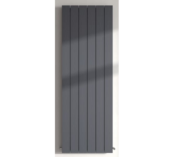 Изображение товара Вертикальный трубчатый радиатор отопления MIVARMO алюминиевый, 6 секций, RAL 7024 (графитовый муар), 150 см MB6-1500-7024