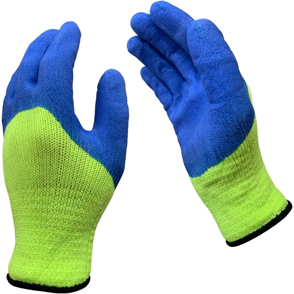 Изображение товара Перчатки рабочие утепленные Master-Pro® 10 пар НОРД (ТОБОЛ) махровые акриловые с латексным покрытием, размер 10 (XL), 7407-AQLTOB-10