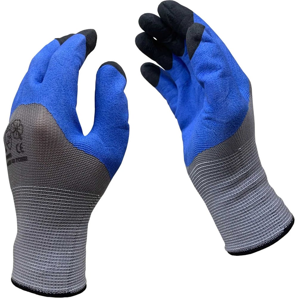 Изображение товара Перчатки рабочие нейлоновые Master-Pro® 20 пар с двойным латексным покрытием ТОРРОН (ЦИКЛОН), размер 10 (XL), 3513-NLATSI-20