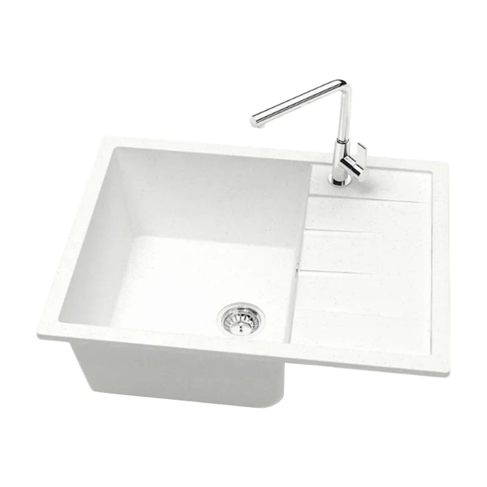 Изображение товара Мойка Maretti Kitchen MR645 белый, искусственный камень, 1 чаша, врезная Изображение товара Мойка Maretti Kitchen MR645 белый, искусственный камень, 1 чаша, врезная