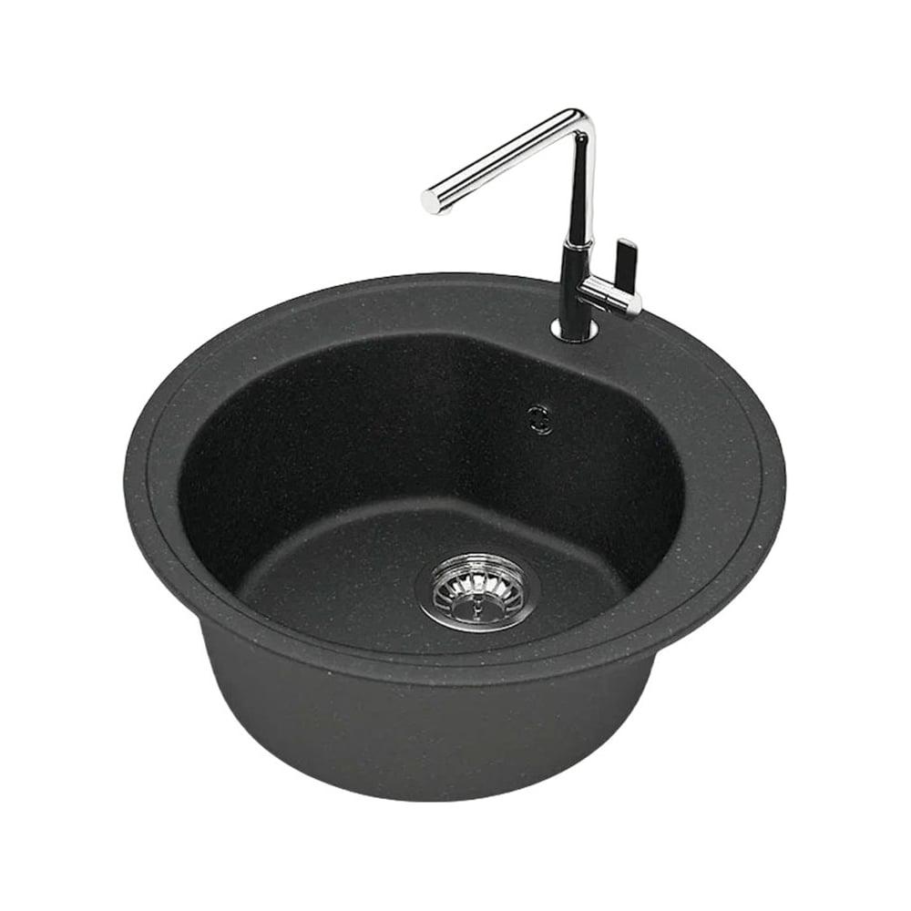 Изображение товара Мойка Maretti Kitchen MR510-BL Черная матовая, накладная, 1 чаша 505x505