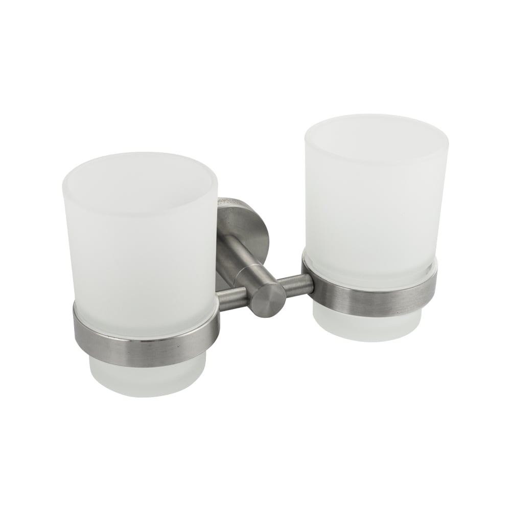 Изображение товара Стакан GFmark GFmark серия Двойной настенный с держателем сатиновый