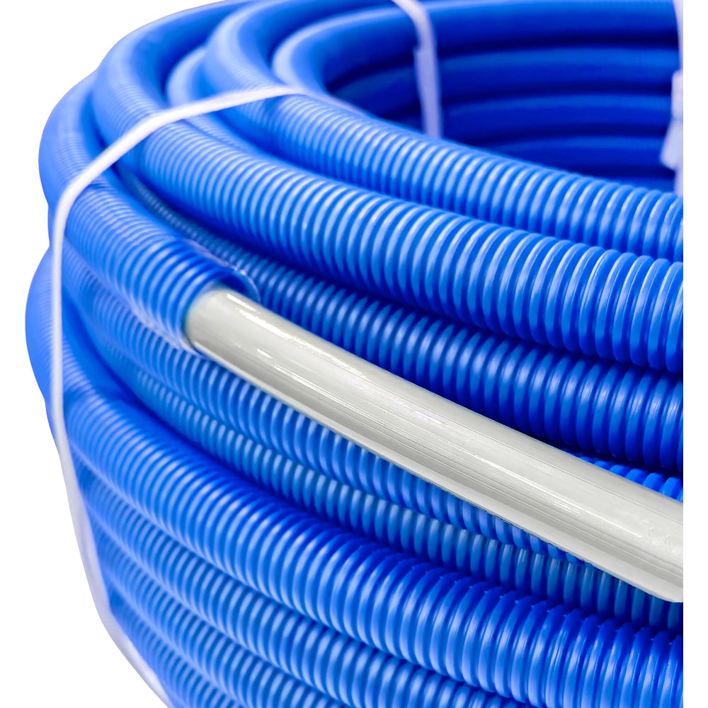 Изображение товара Труба RTP PEX-a 16x2,2 SDR7,4 EVOH 100м в гофре синяя