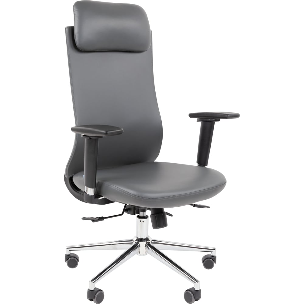 Изображение товара Офисное кресло Chairman 500LUX экокожа cерый 00-07184505 Изображение товара Офисное кресло Chairman 500LUX экокожа cерый 00-07184505