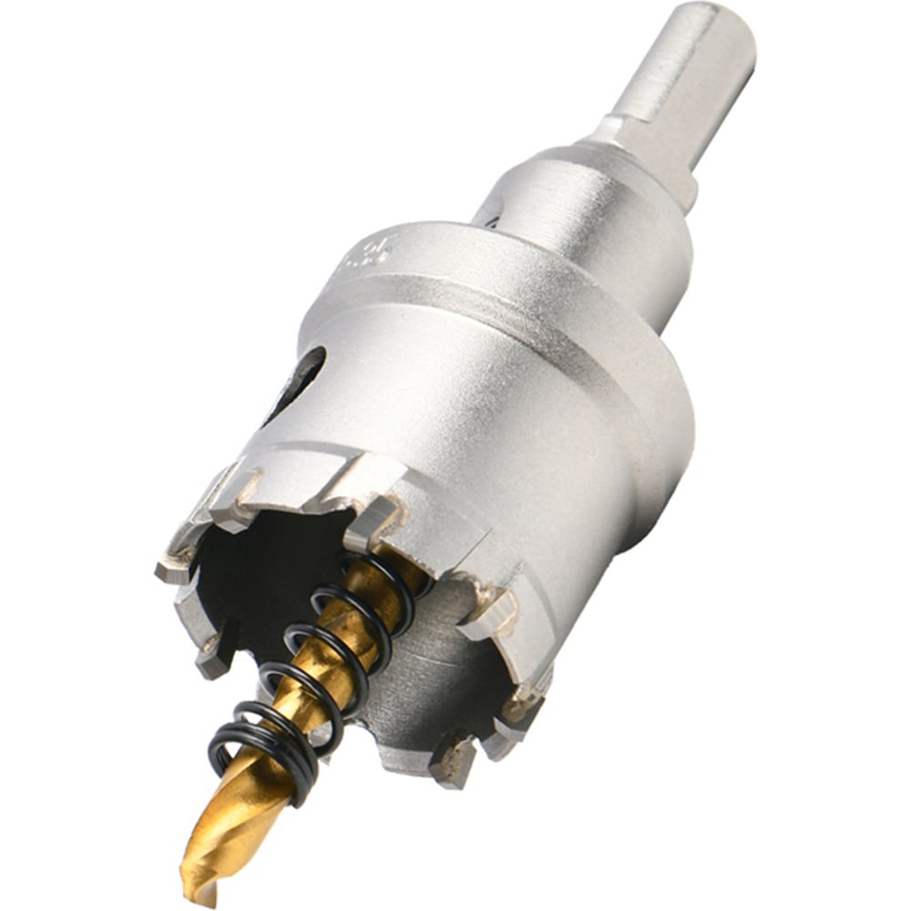 Изображение товара Коронка по металлу DELI 35мм твердосплавная с центрирующим сверлом DH-TCT035-E1 (шестигранный хвостовик) 229582