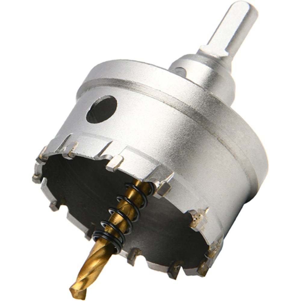 Изображение товара Коронка по металлу DELI 60 мм DH-TCT060-E1 с центрирующим сверлом, цилиндрический хвостовик