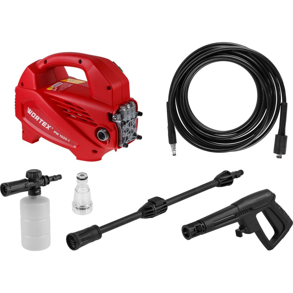 Изображение товара Очиститель высокого давления PW 1320-1 1.60 кВт, 130 Бар, 390 л/ч, индукционный двигатель WORTEX 2335114 ЦИ-4716275733