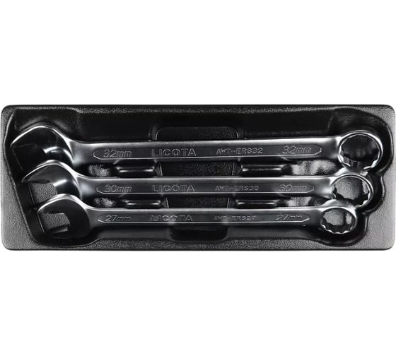 Изображение товара Набор ключей комбинированных Licota 27, 30, 32 мм, 3 пр., в ложементе ACK-384110