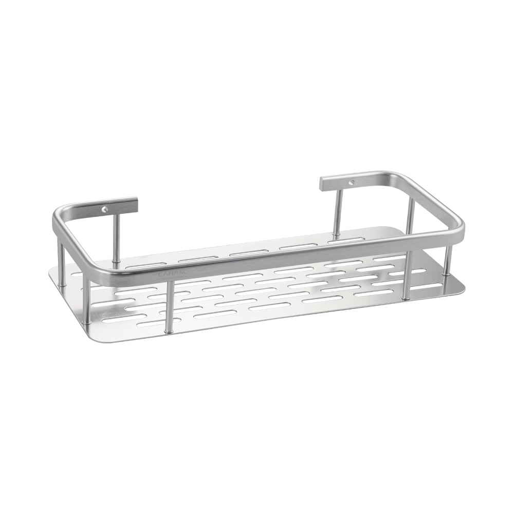 Изображение товара Полочка прямоугольная САНАКС одинарная, алюминиевая, с литым дном, цвет серый 75066 Изображение товара Полочка прямоугольная САНАКС одинарная, алюминиевая, с литым дном, цвет серый 75066