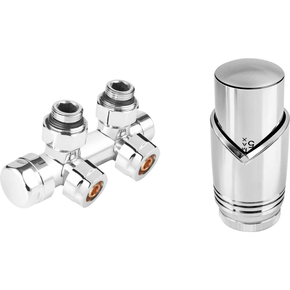 Изображение товара Комплект термостатический интегрированный VIVALDO угловой 1/2 хром ITRV-CR