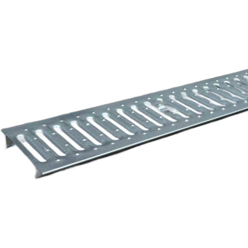 Изображение товара Решетка для лотка Gidrolica DN100 РВ-10.13,6 — оцинкованная сталь, 1000x136 мм