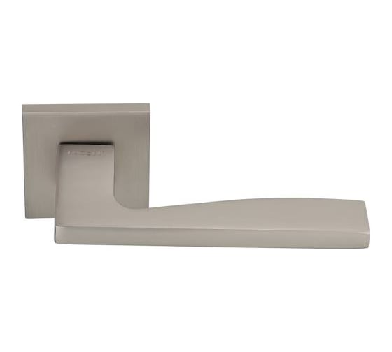 Изображение товара Ручка дверная RUCETTI RAP 34 SLIM-S MSN, на квадратной розетке 6 мм, цвет - матовый сатинированный никель 9020338