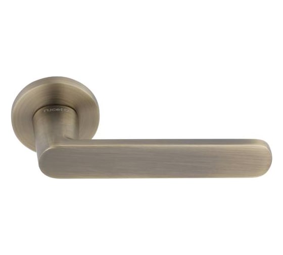 Изображение товара Ручка дверная RUCETTI RAP 32 SLIM-R AB,на круглой розетке 6 мм, цвет - античная бронза 9020334