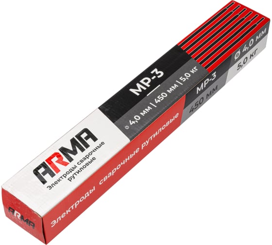 Изображение товара Электроды сварочные ARMA МР-3 4.0 х 450 мм (5.0 кг) 4050MR3AR