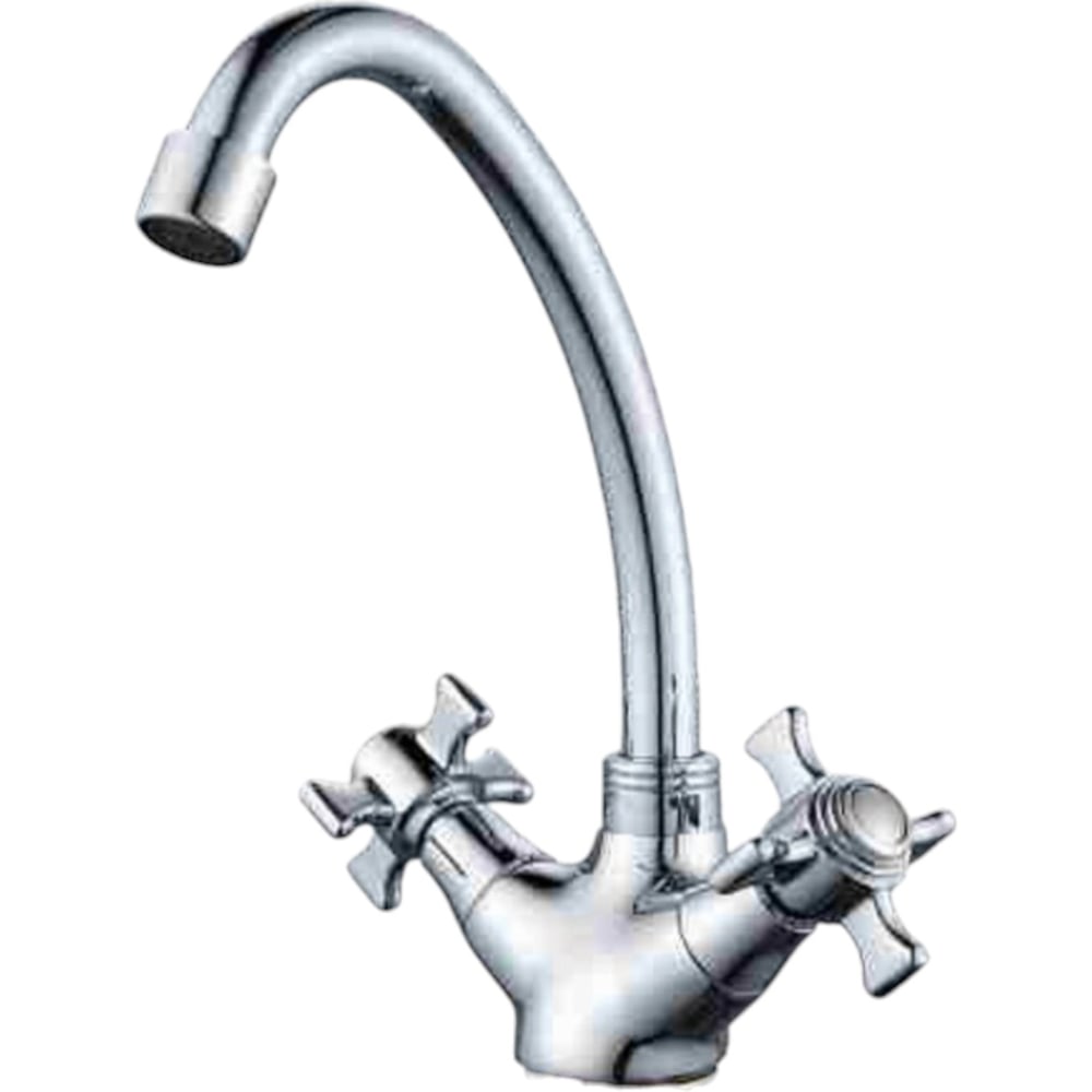 Изображение товара Двухвентильный кухонный смеситель ALOUTE с поворотным изливом и керамической кран-буксой