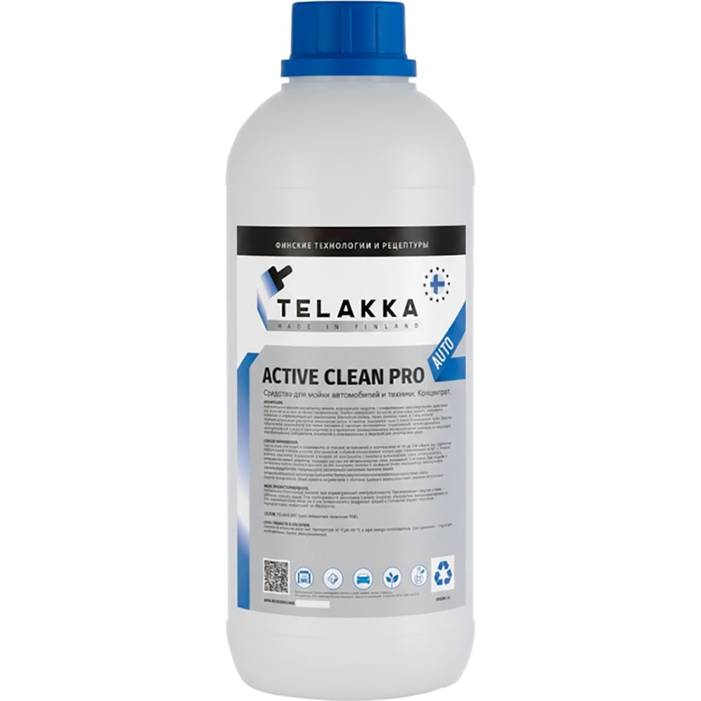 Изображение товара Средство для мойки автомобилей и техники Telakka ACTIVE CLEAN PRO AUTO 1л 7693730390126 Изображение товара Средство для мойки автомобилей и техники Telakka ACTIVE CLEAN PRO AUTO 1л 7693730390126
