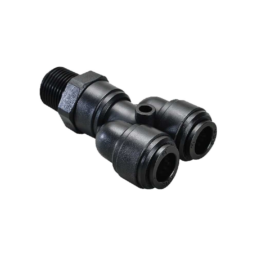 Изображение товара Пневматический тройник CDC Pneumatics Y 12мм G3/8 - надежное соединение