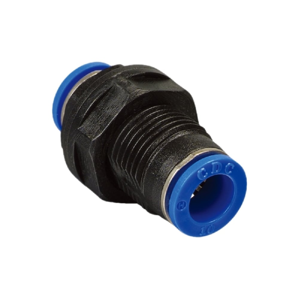 Изображение товара Цанговое проходное соединение пластик CDC Pneumatics 10мм PMP 10N